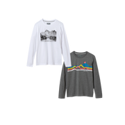 Boys Graphic Long-Sleeve T-Shirt - 2 Pack - BRIGHT WHITE