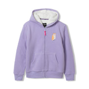Girls Camp Fleece Faux Shearling-Lined Hoodie - LAVENDER