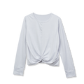 Girls Trail Twist Front LS Top