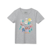 Girls Graphic Short Sleeve Tee - GRAY HEATHER