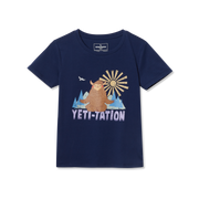 Girls Graphic Short Sleeve Tee - NAVY BLUE
