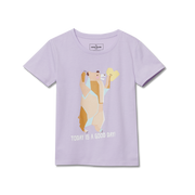 Girls Graphic Short Sleeve Tee - PASTEL LILAC