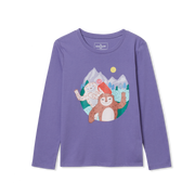 Girls Graphic Long Sleeve Tee - AFRICAN VIOLET
