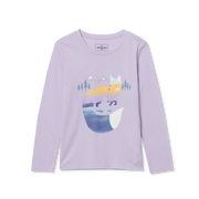 Girls Graphic Long Sleeve Tee - PASTEL LILAC