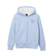 Girls Camp Fleece Faux Shearling-Lined Hoodie - LAVENDER
