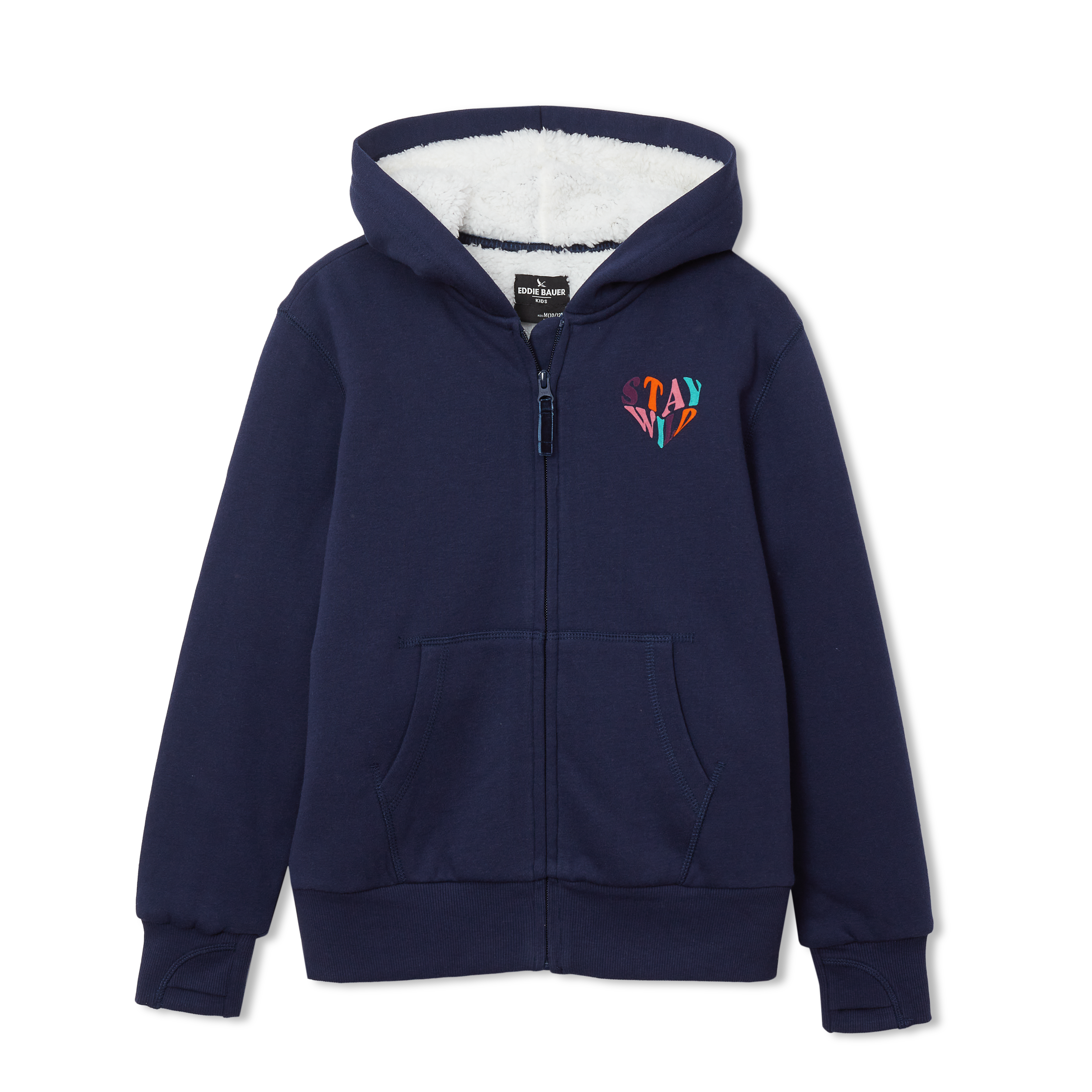 Girls Camp Fleece Faux Shearling-Lined Hoodie