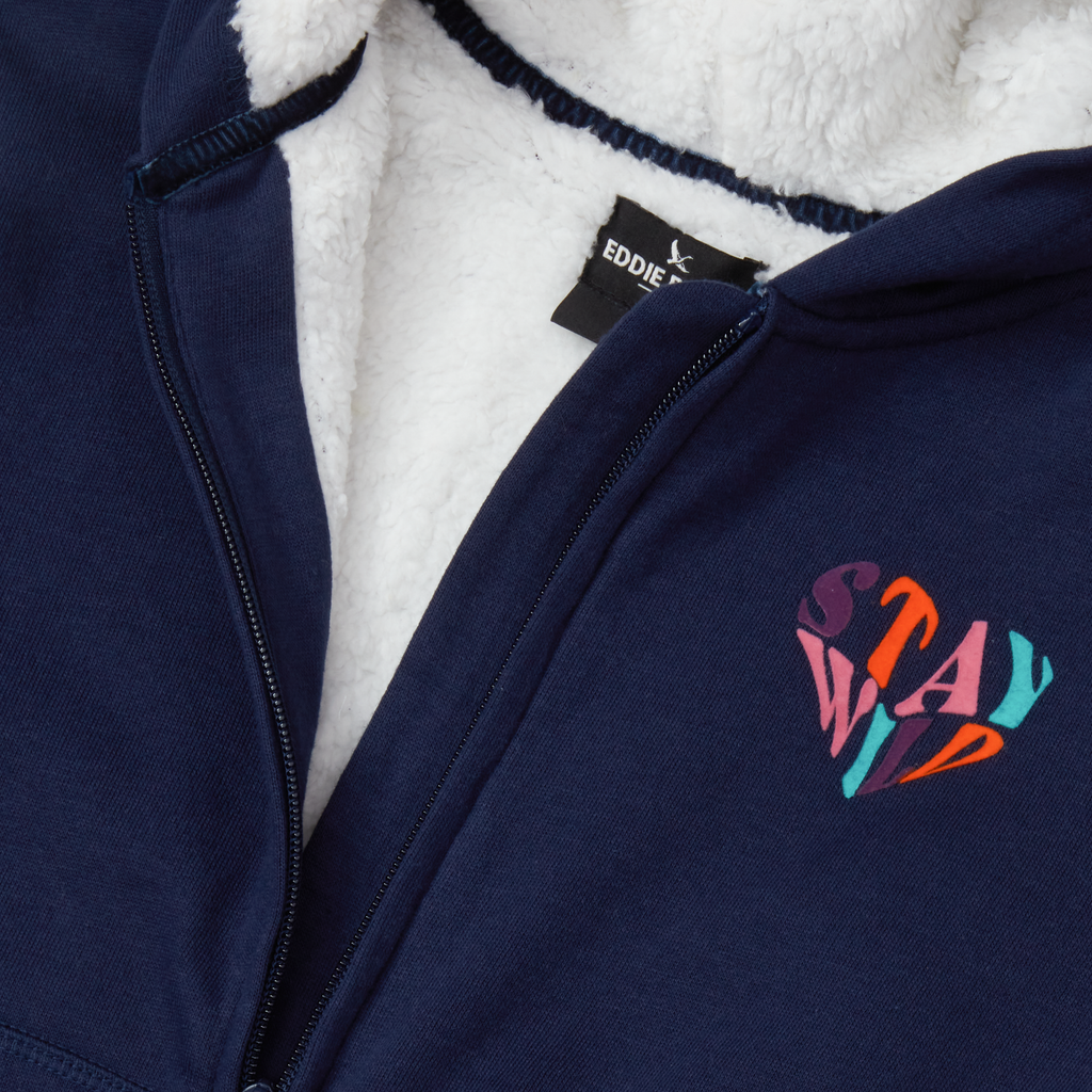Girls Camp Fleece Faux Shearling-Lined Hoodie