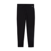 Girls Plush Lined Leggings - Heather - BLACK