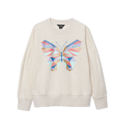 Girls Cozy Fleece Crew - OATMEAL HEATHER