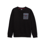 Boys Camp Fleece Pocket Crewneck