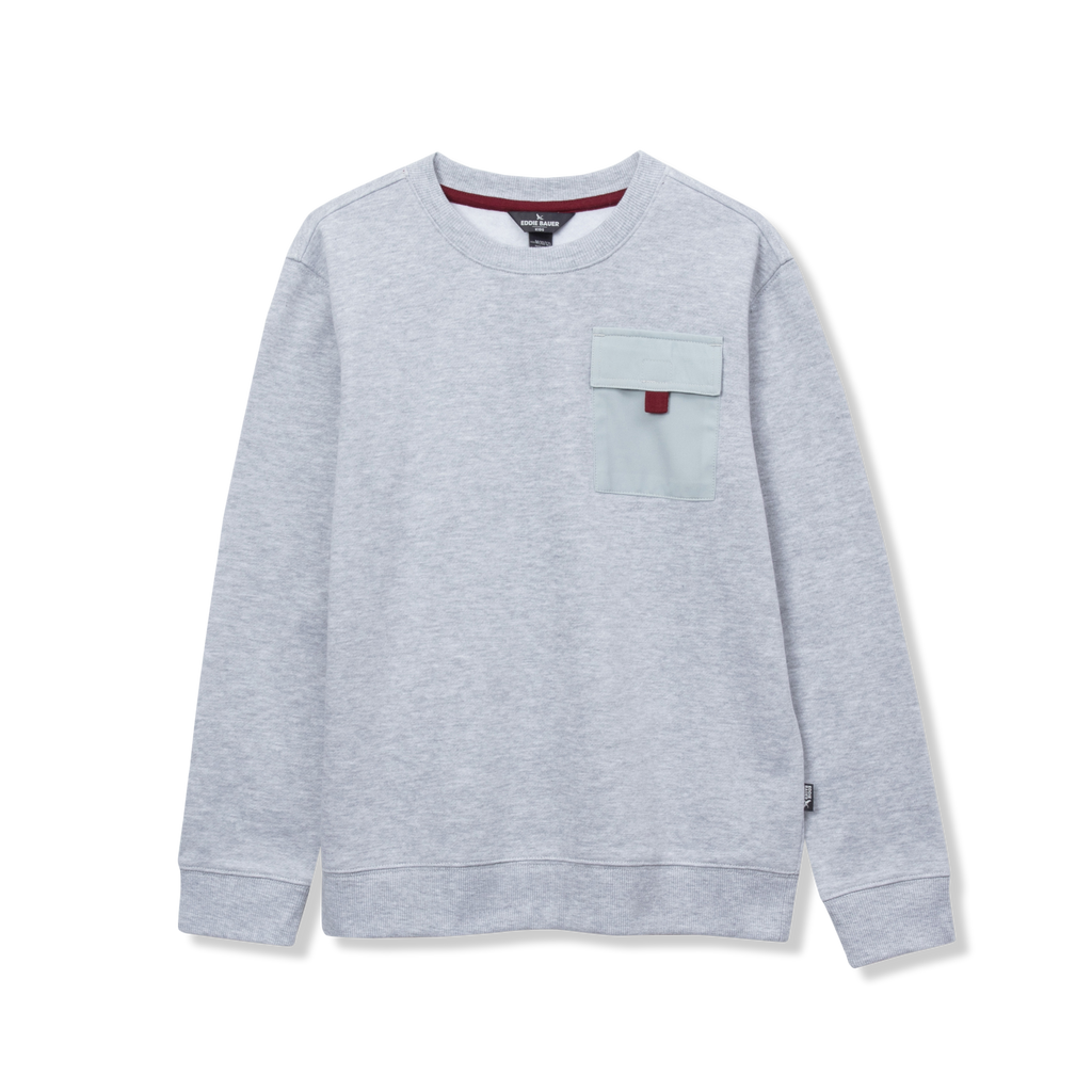 Boys Camp Fleece Pocket Crewneck