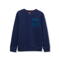 Boys Camp Fleece Pocket Crewneck