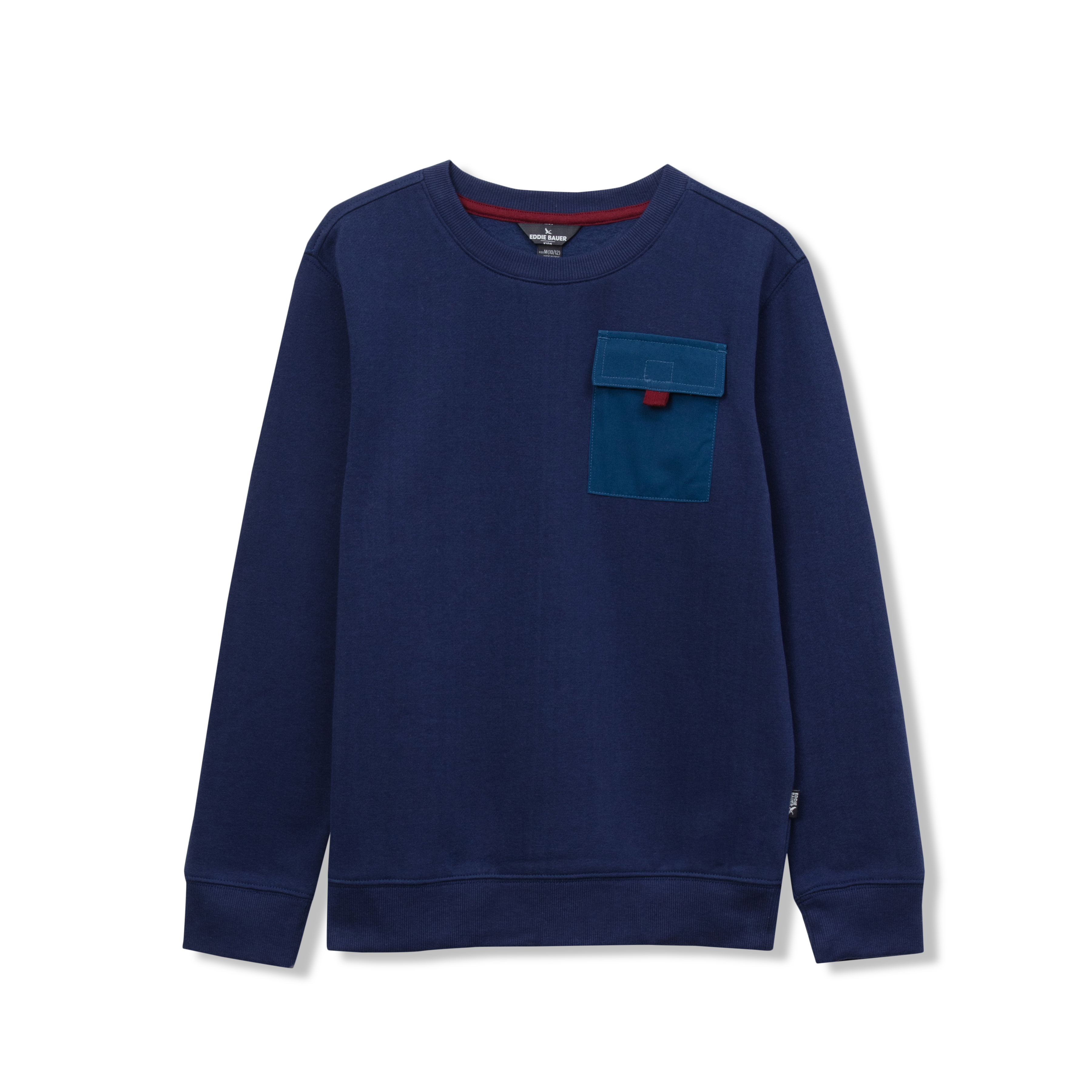 Boys Camp Fleece Pocket Crewneck