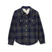 Boys Faux Shearling Shacket - PEACOAT