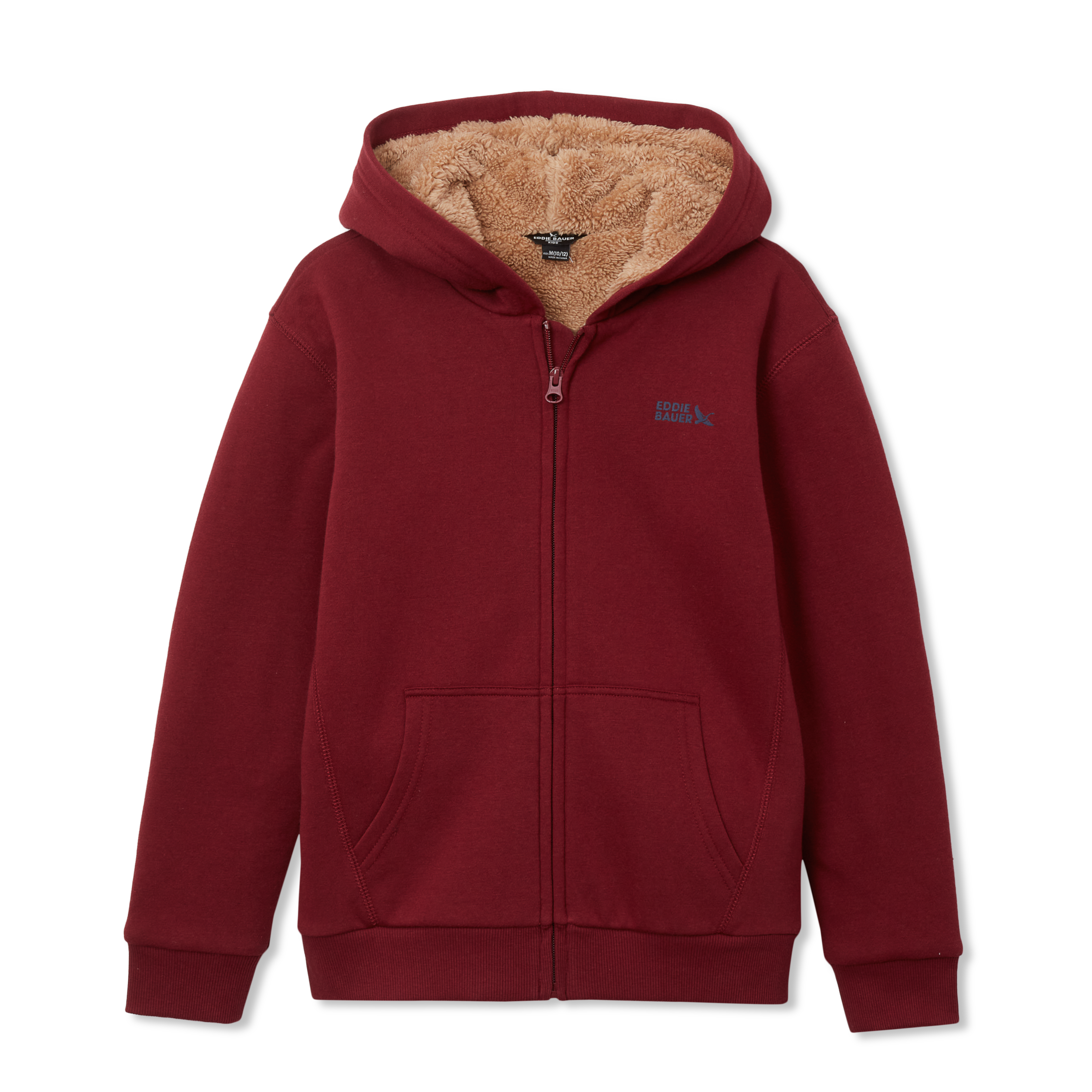 Boys Camp Fleece Faux Shearling-Lined Hoodie