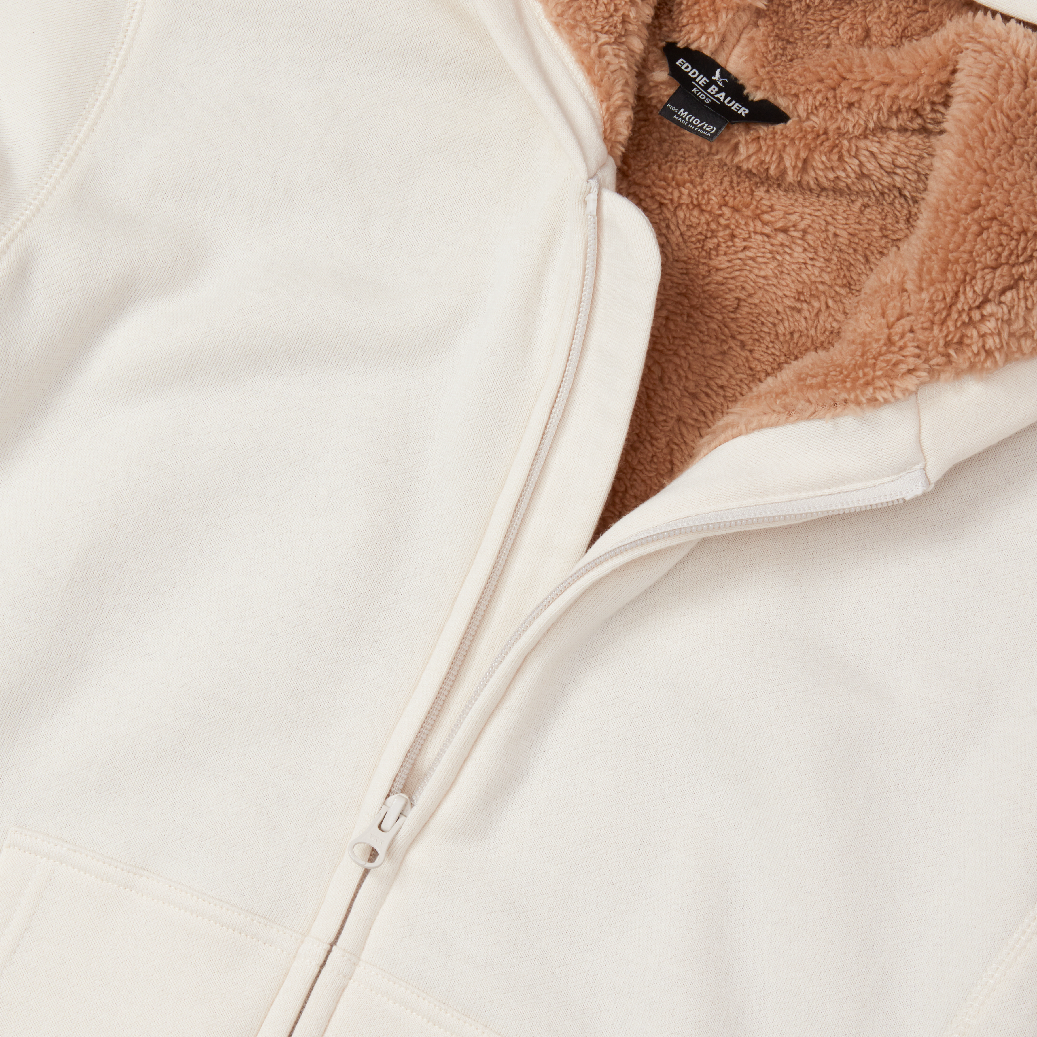 Boys Camp Fleece Faux Shearling-Lined Hoodie