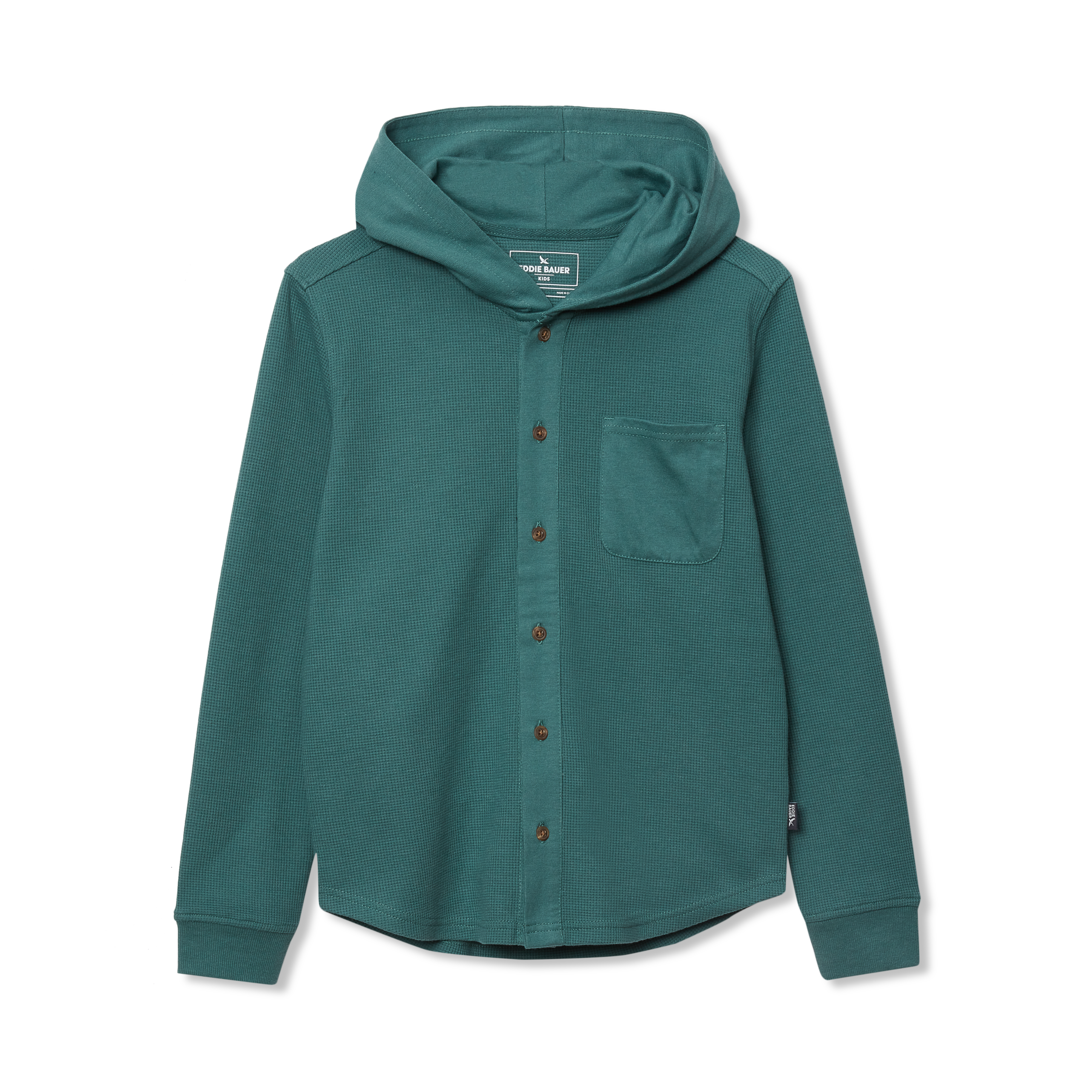 Boys Basin Thermal Hooded Button Down