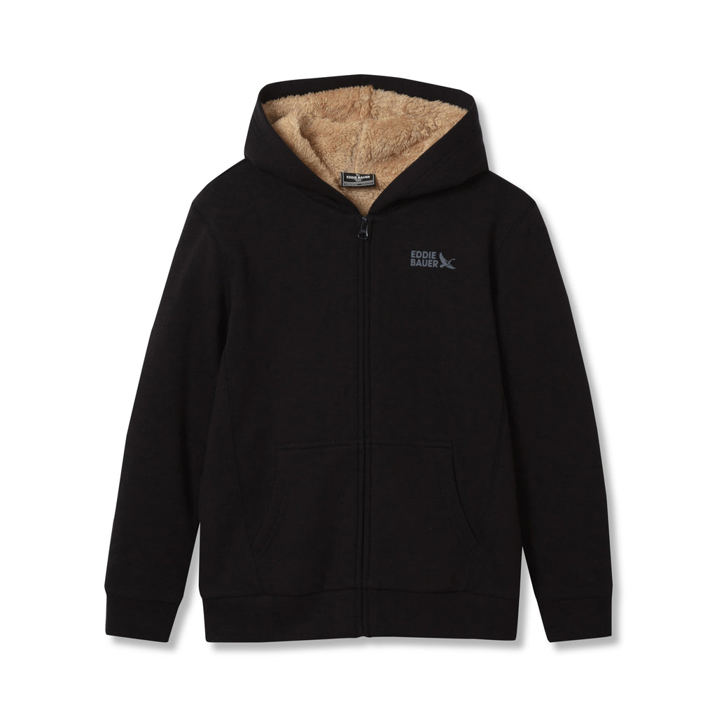 Boys Camp Fleece Faux Shearling Hoodie