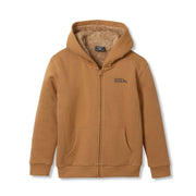 Boys Camp Fleece Faux Shearling Hoodie - BRONZE