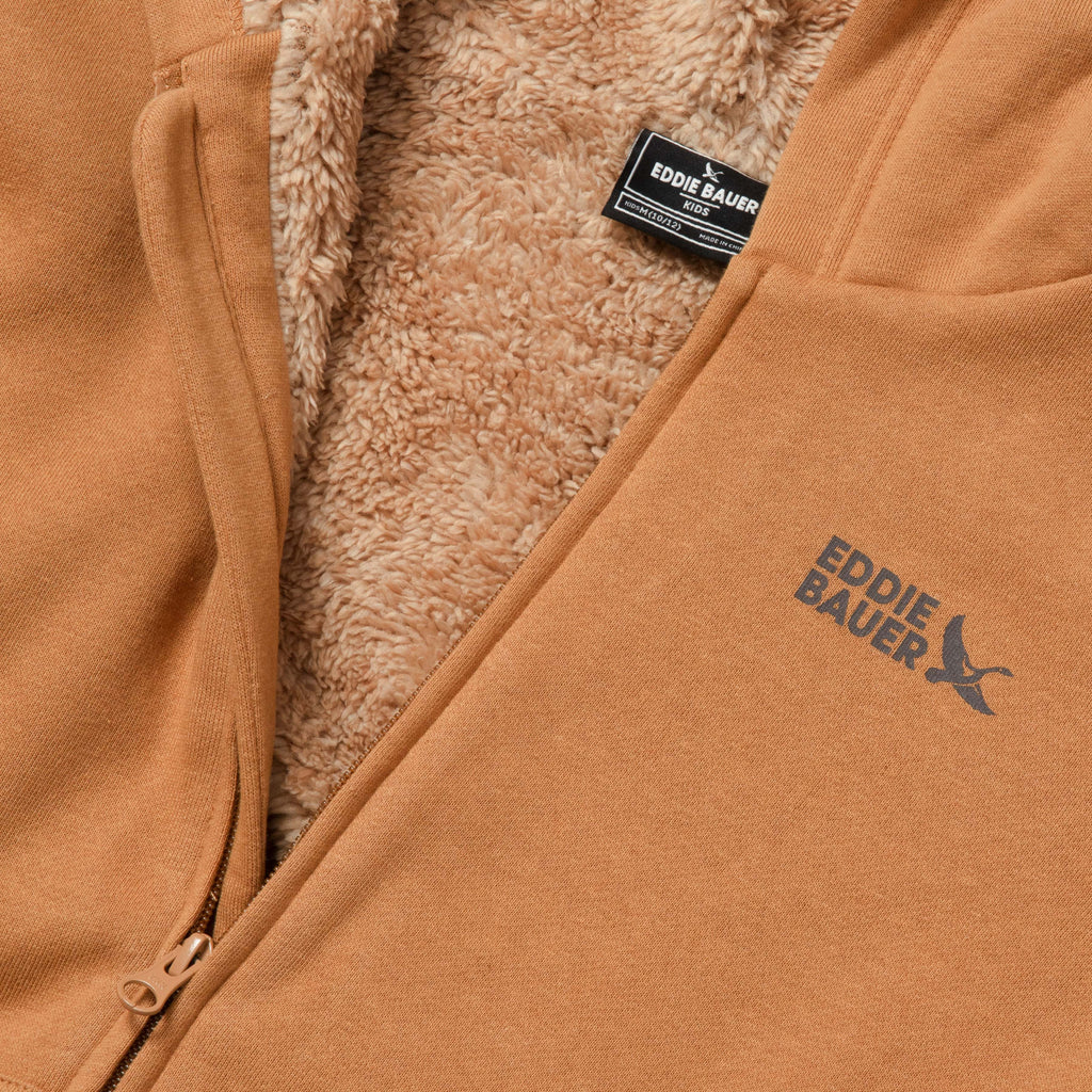 Boys Camp Fleece Faux Shearling Hoodie