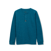 Boys Eddies Favorite Thermal Henley - INK