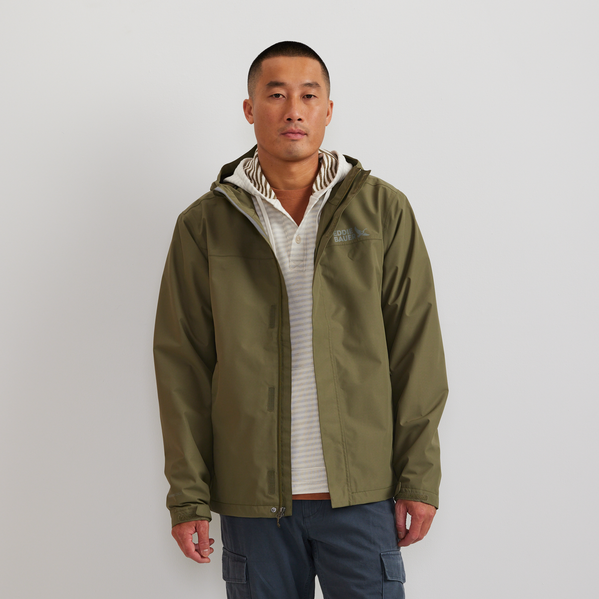 Men's Rain Trek Waterproof Packable Rain Jacket