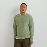 Men's Signature Roll Neck Sweater - Htr Green
