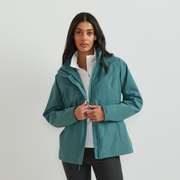 Women's Rainfoil® Waterproof Packable Hooded Rain Jacket - Patina
