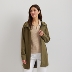 Women's Cloud Cap Waterproof Stretch Hooded Rain Parka