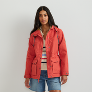 Women's Charly Waterproof Hooded Rain Jacket - Rhubarb