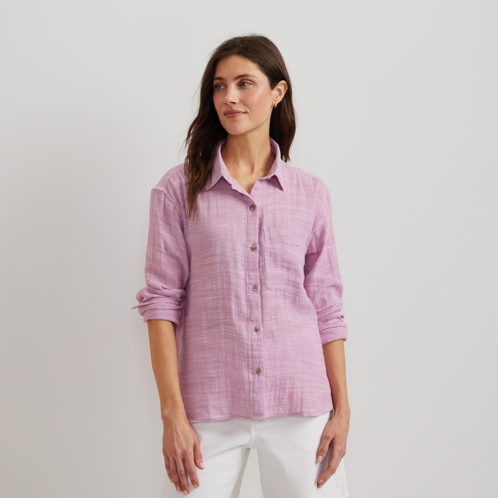 Women's Cotton Slub Long-Sleeve Shirt
