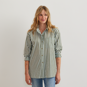 Women's Poplin Button Down Shirt - Pale Blue