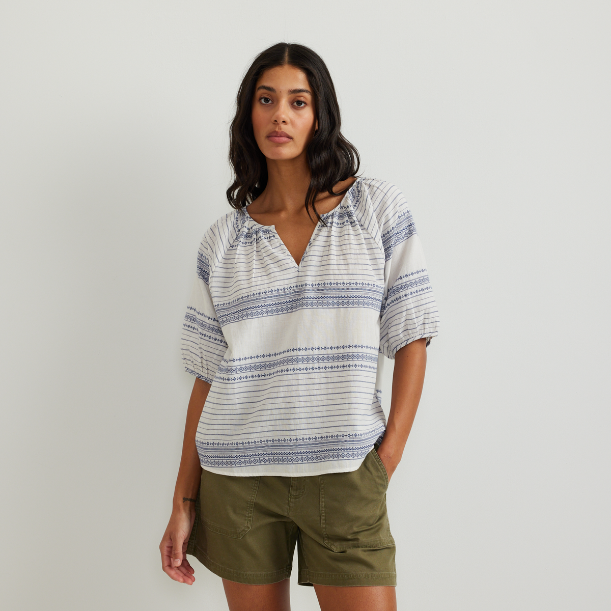 Women's Dobby Striped Shirt