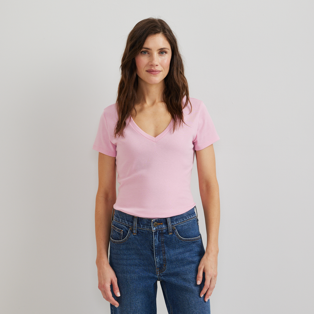 Women's Everyday Short-Sleeve V-Neck T-Shirt
