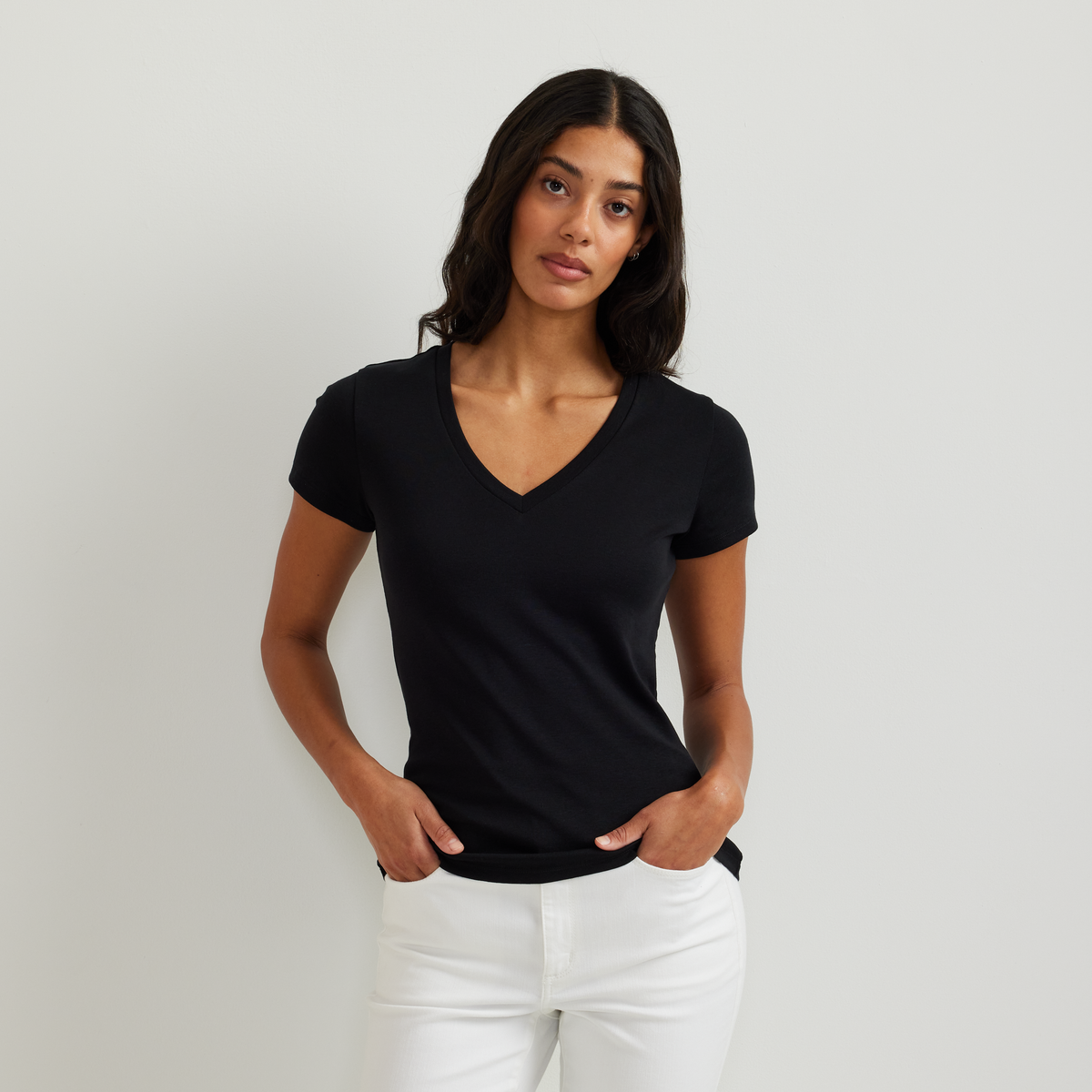 Women's Everyday Short-Sleeve V-Neck T-Shirt