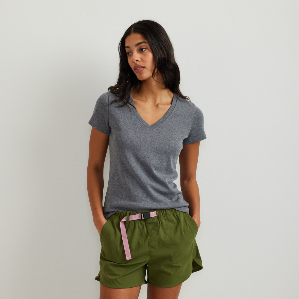 Women's Everyday Short-Sleeve V-Neck T-Shirt