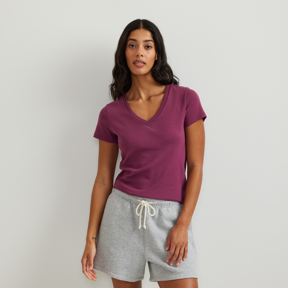 Women's Everyday Short-Sleeve V-Neck T-Shirt