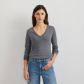 Women's Everyday Long-Sleeve V-Neck T-Shirt