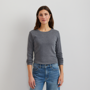 Women's Everyday Long-Sleeve Crewneck T-Shirt - Med Htr Gray