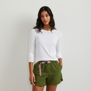 Women's Everyday Long-Sleeve Crewneck T-Shirt - White