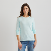 Women's Everyday Long-Sleeve Crewneck T-Shirt - Lt Aqua
