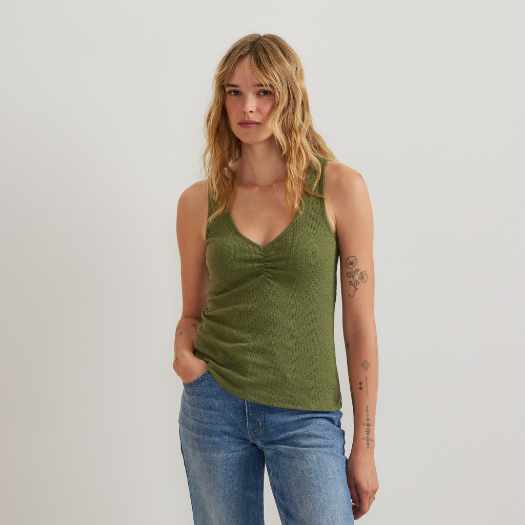 Women's Pointelle Dobby Tank