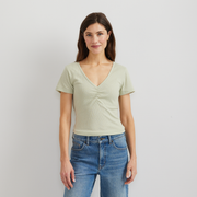 Women's Pointelle Dobby Shirt - Honeydew
