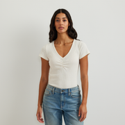 Women's Pointelle Dobby Shirt - Ivory