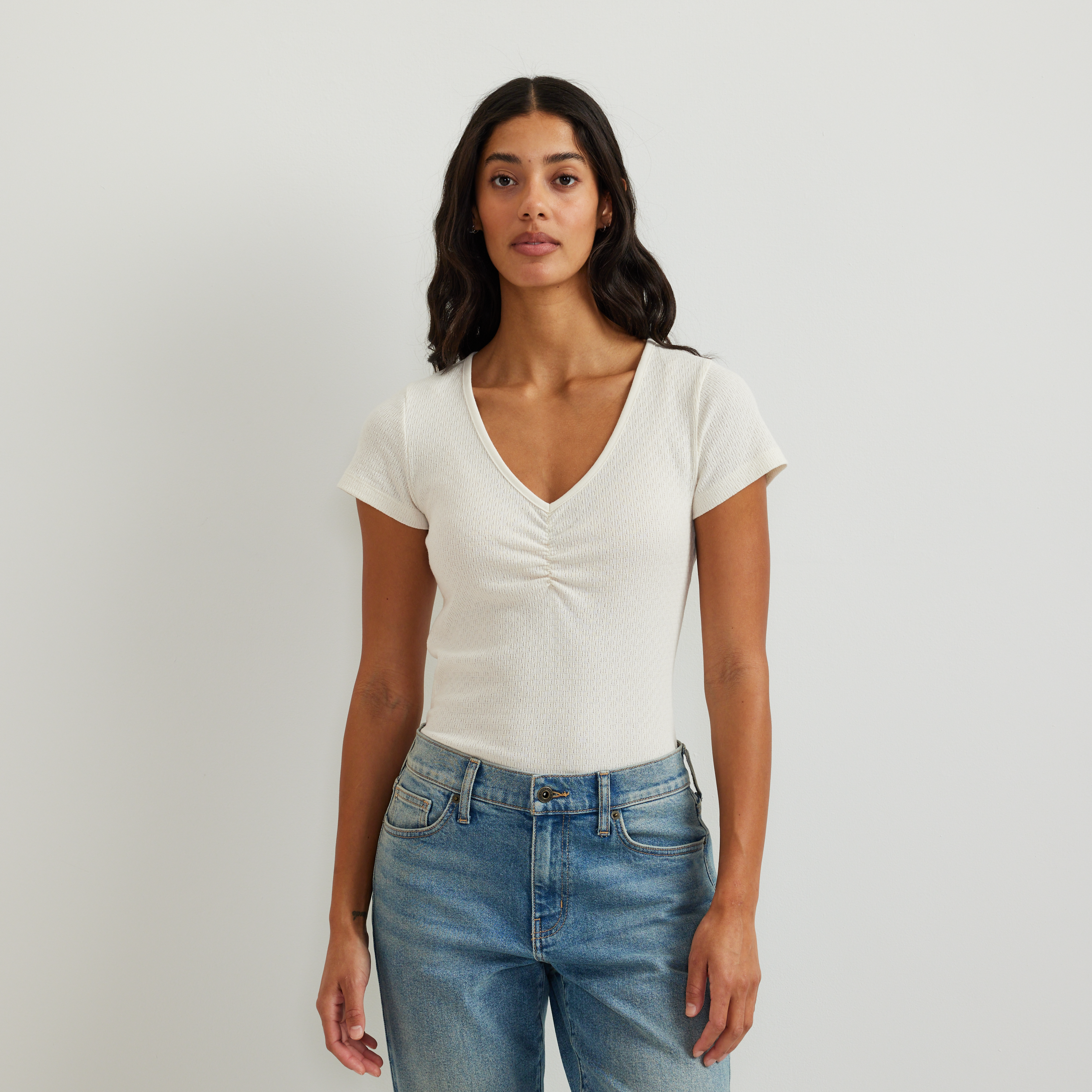 Women's Pointelle Dobby Shirt