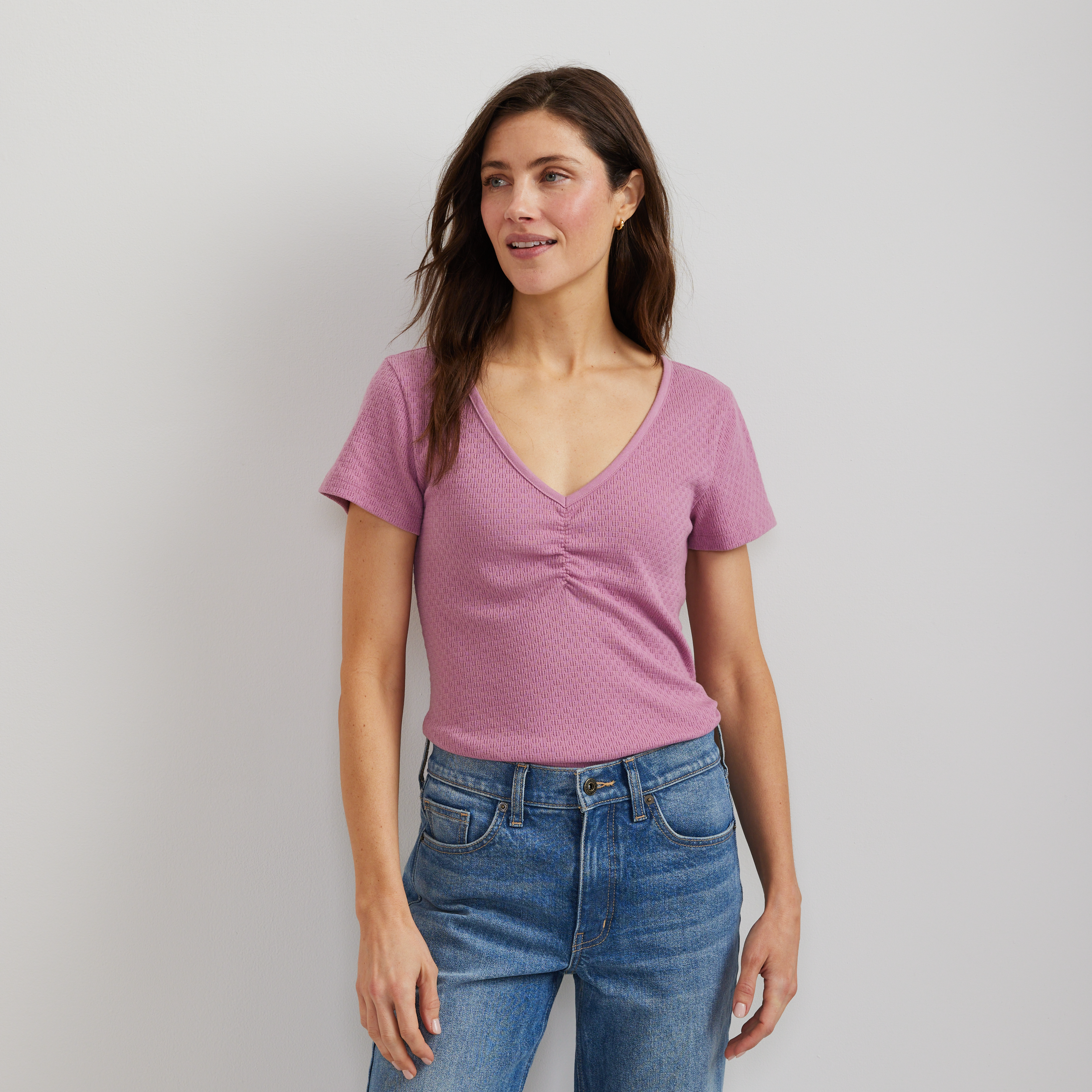 Women's Pointelle Dobby Shirt