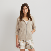 Women's Waverly Cotton Slub Full-Zip Sweatshirt - Pumice