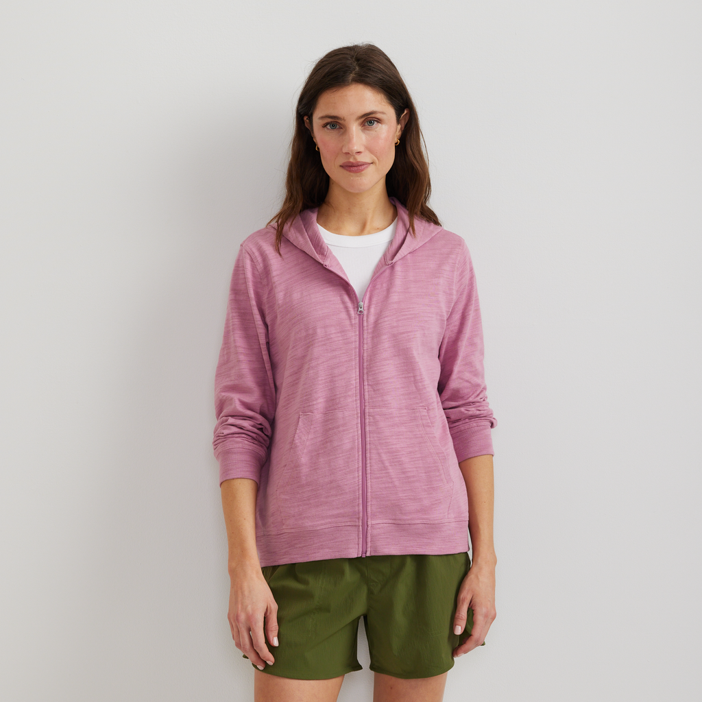 Women's Waverly Cotton Slub Full-Zip Sweatshirt