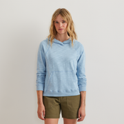 Women's Waverly Cotton Slub Hoodie - Slate Blue