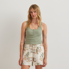 Women's Ribbed Henley Tank